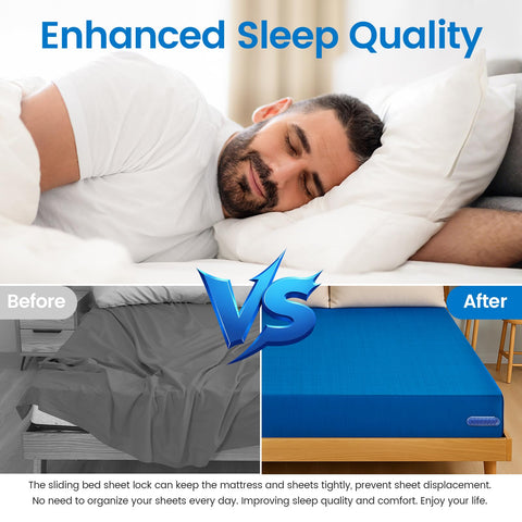 Downoop Bed Lock Holder protects sheets with clipless design and gentle tension