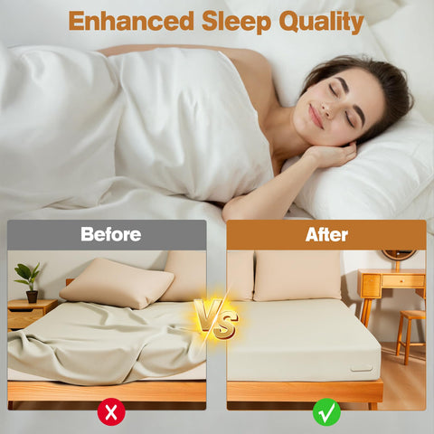 Downoop Bed Lock Sheet Holders Easy-Remove allows effortless bed changes.