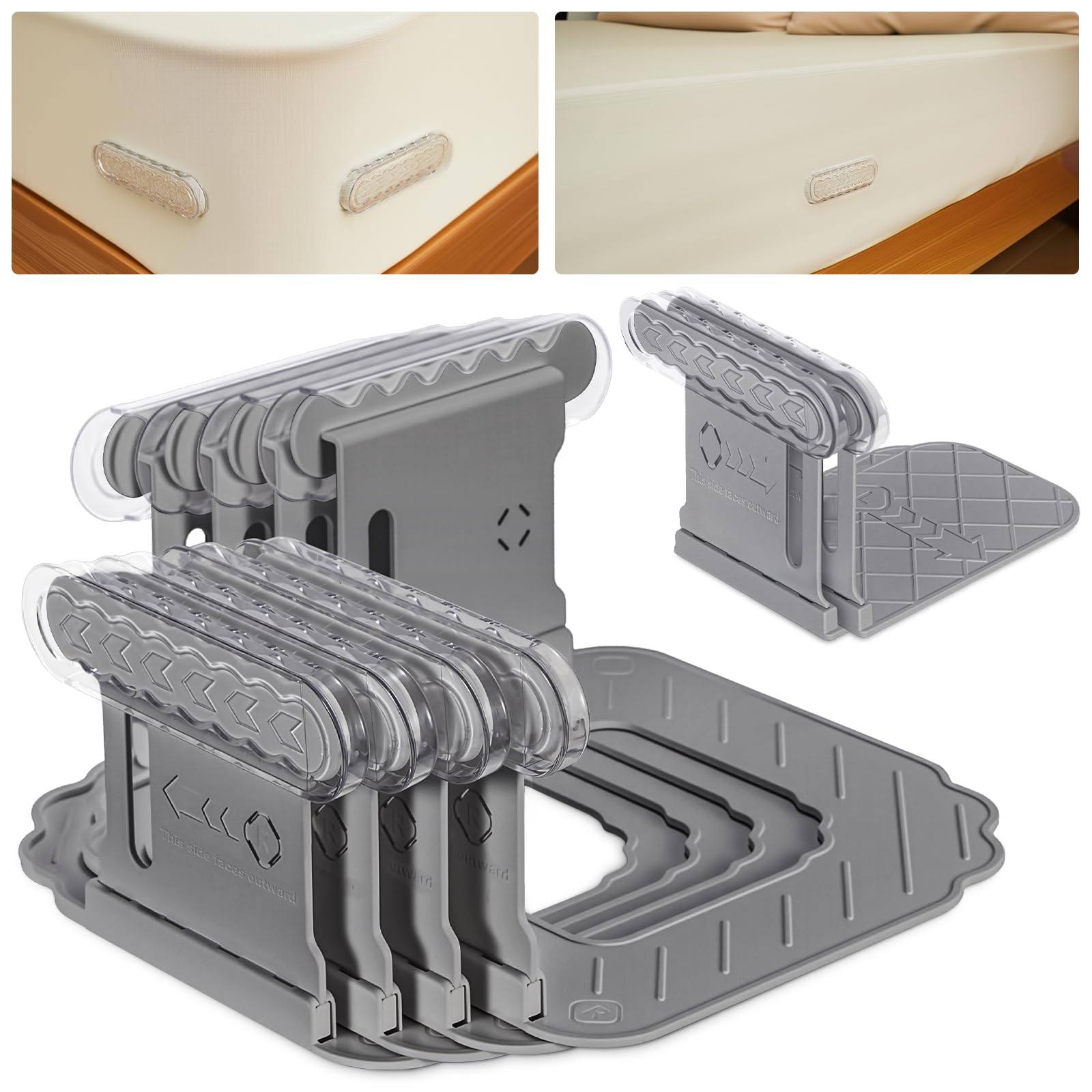 Downoop Bed Lock Sheet Holders main structure secures sheets for a tidy bed.