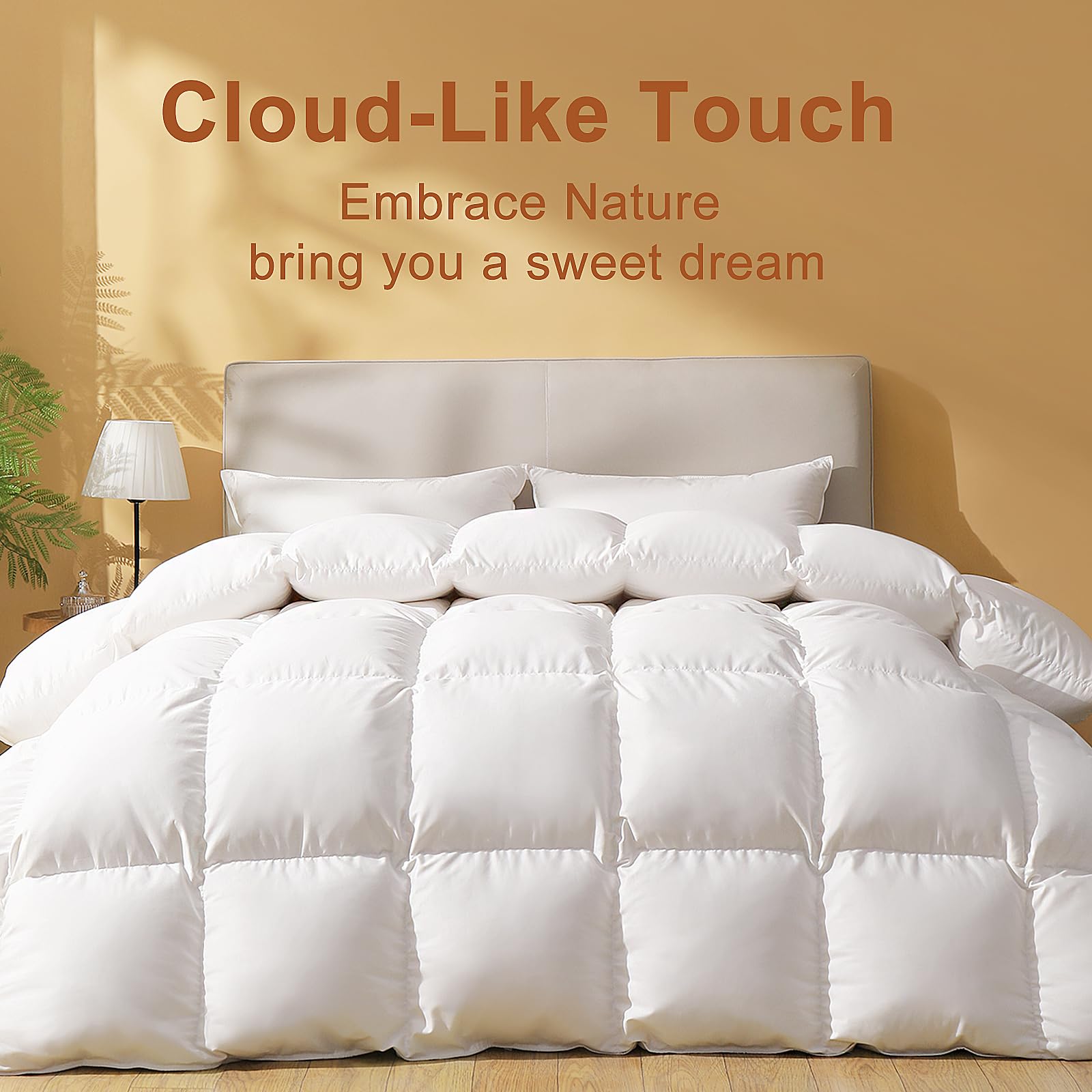 DOWNSTORIA All-season warmth ideal for year-round sleeping comfort.