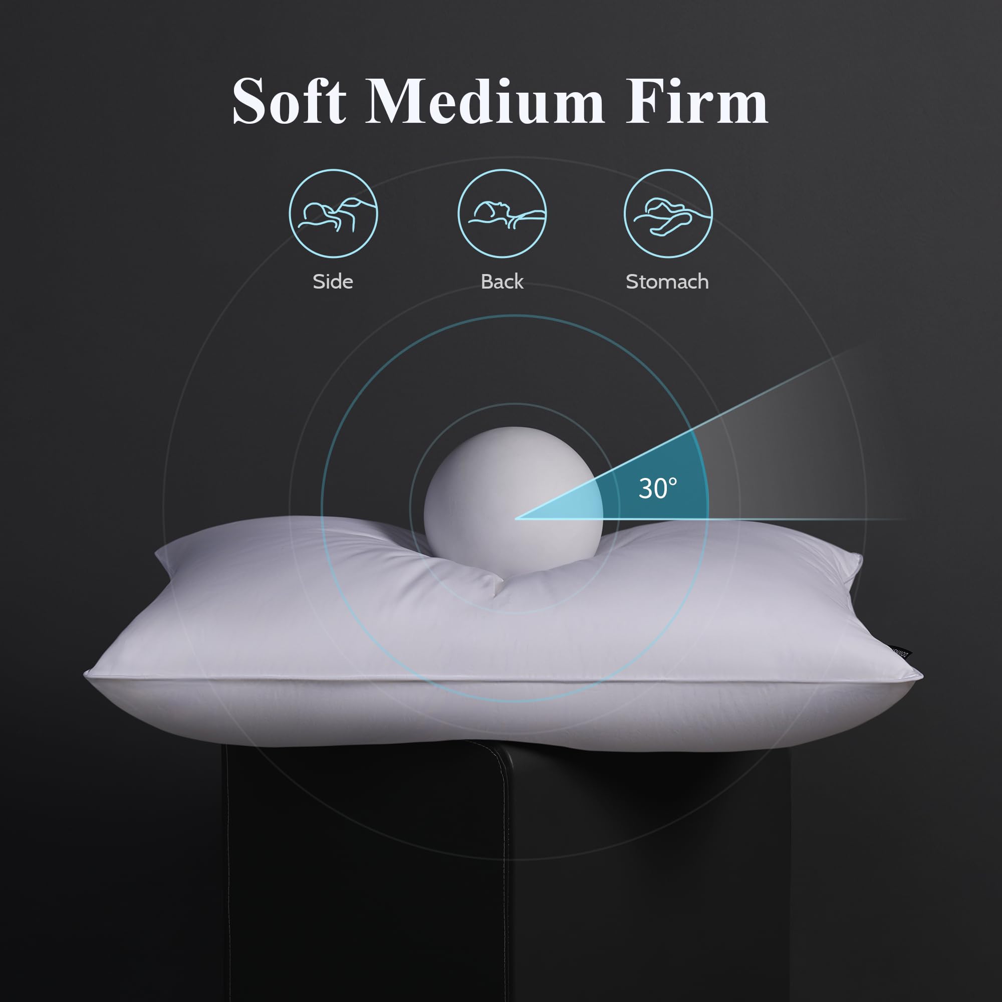 DOWNSTORIA downproof-breathable-cover highlights skin-friendly, breathable fabric and cooling comfort.