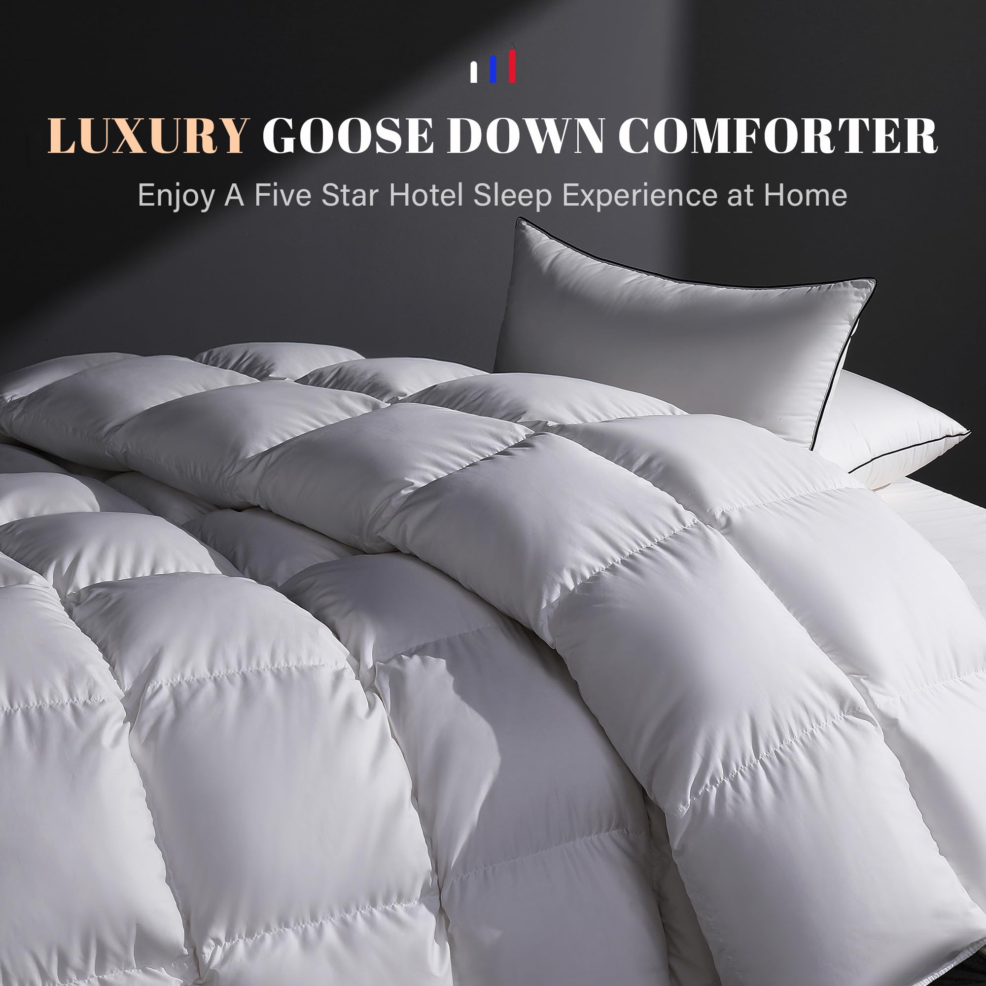 DOWNSTORIA noiseless shell showcases 430TC fabric for quiet, undisturbed sleep.