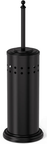 Dowry anti hand-off toilet plunger with holder in black for easy storage.