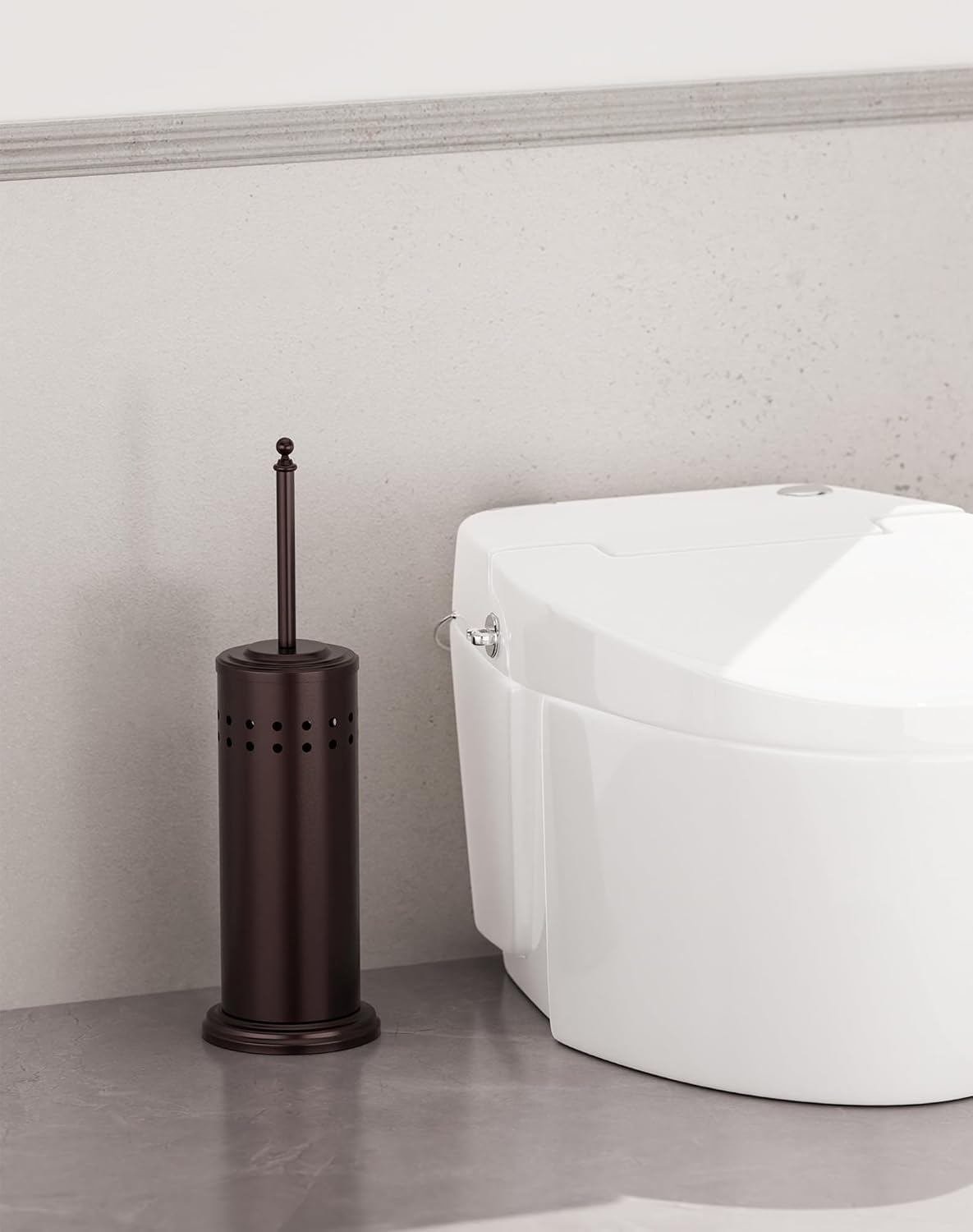 DOWRY toilet plunger with strong suction head in action clears clogs.
