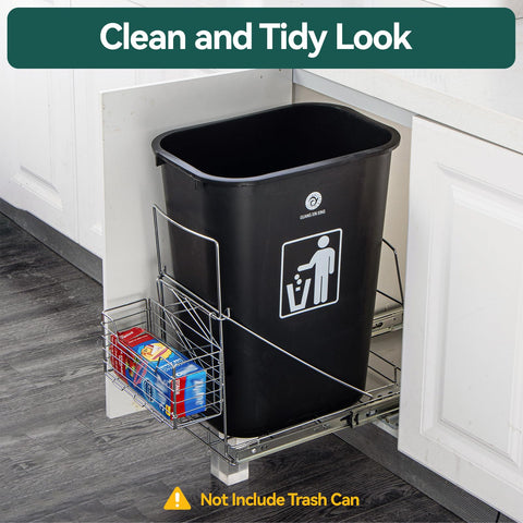 DOYOQI adjustable under-sink rack fits 7-11 gallon bins securely.