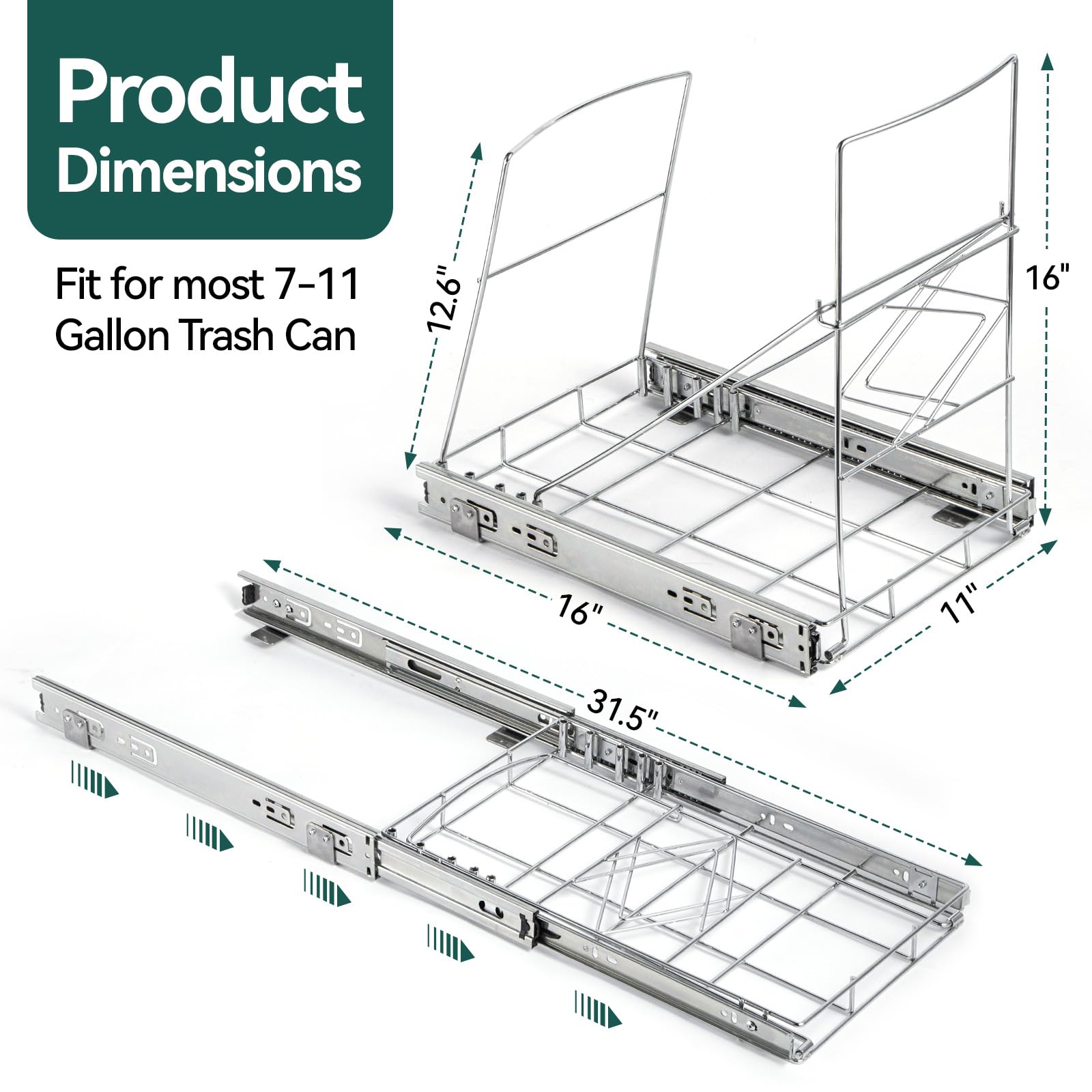 DOYOQI removable basket keeps bag storage tidy and accessible.