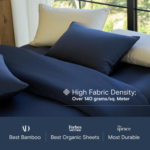 DOZ bamboo viscose fabric texture emphasizes breathable, silky-soft nights.