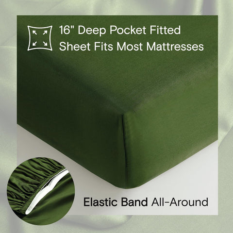 DOZ by SIJO forest queen bedding set on bed for visual fit