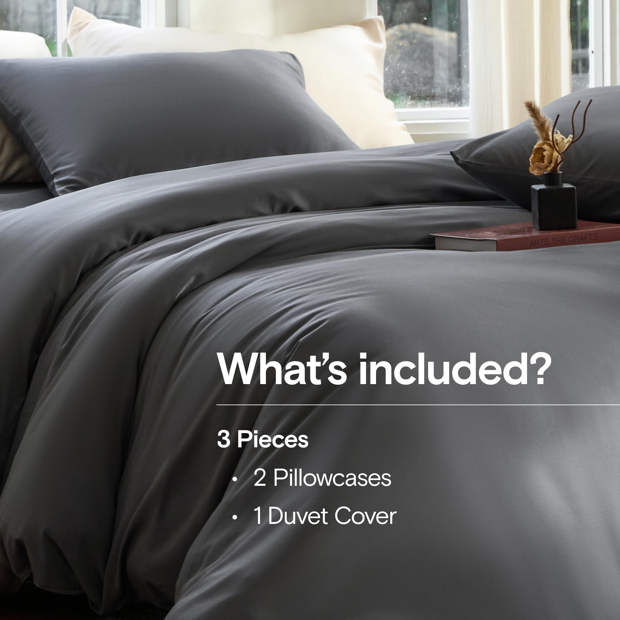 DOZ by SIJO Storm pillowcase pair in silky sateen weave for gentle skin touch.