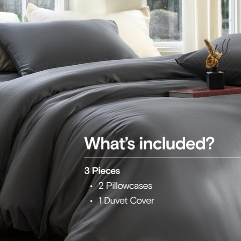 DOZ by SIJO Storm pillowcase pair in silky sateen weave for gentle skin touch.