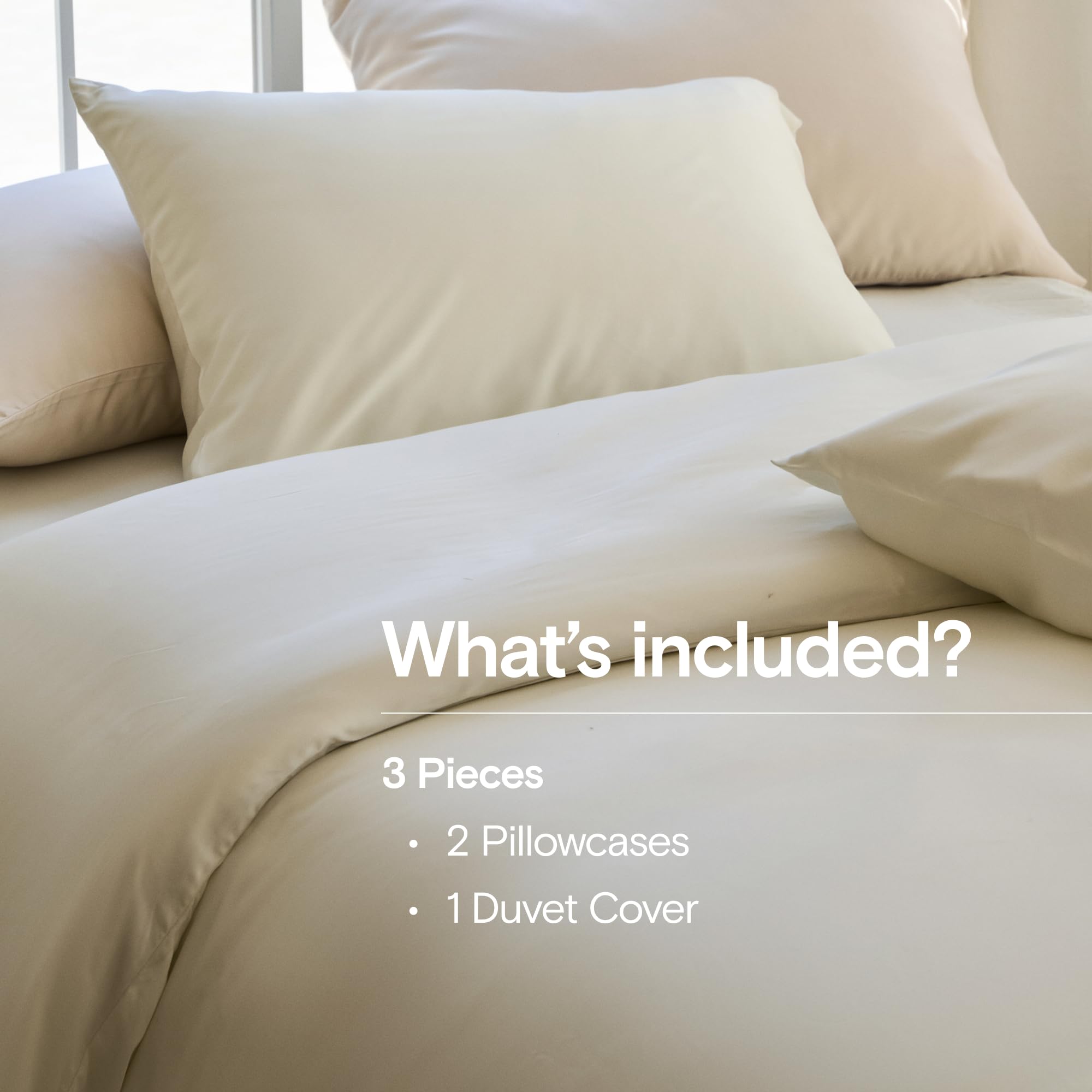 DOZ ivory pillowcases close-up displaying buttery-soft feel for smooth sleep