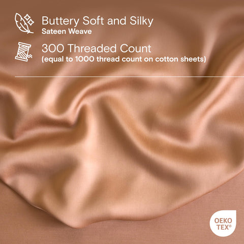 DOZ clay queen pillowcase highlighting smooth bamboo viscose texture
