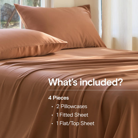 DOZ clay queen top sheet displaying sateen weave and soft touch