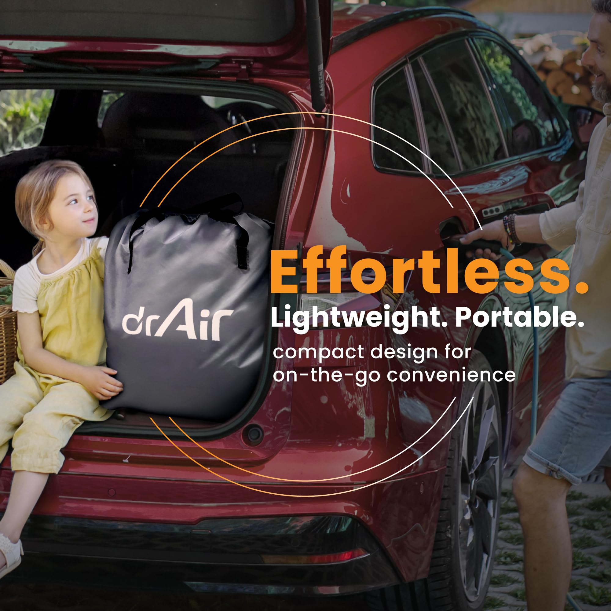 Dr. Air camping setup demonstrates a portable, comfortable sleep solution.