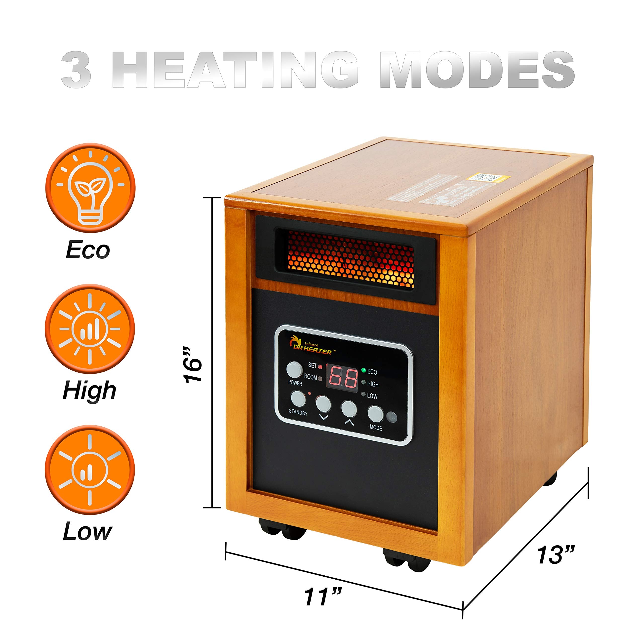 DR-968 control panel showing Auto mode and settings for flexible warmth
