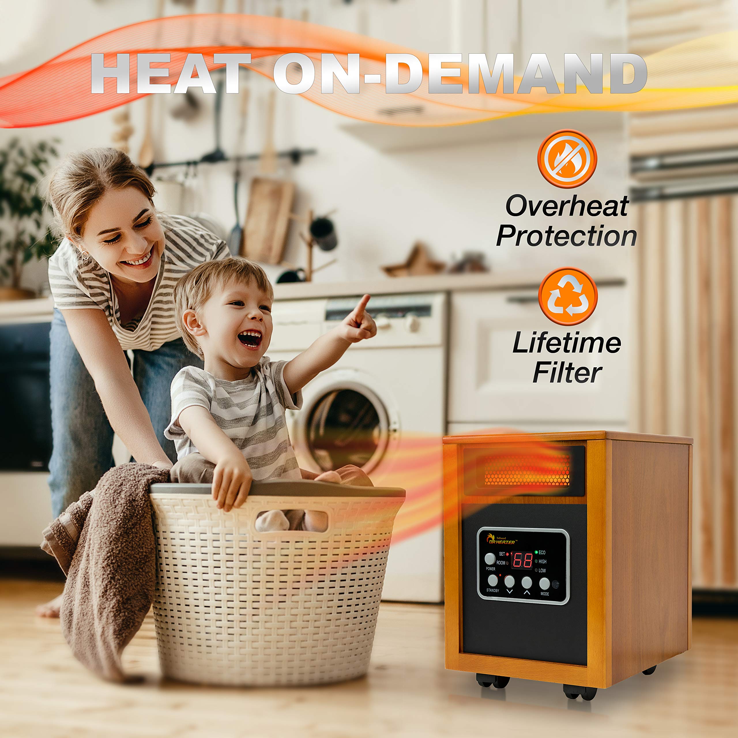DR-968 in action delivering fast, even warmth to a living room