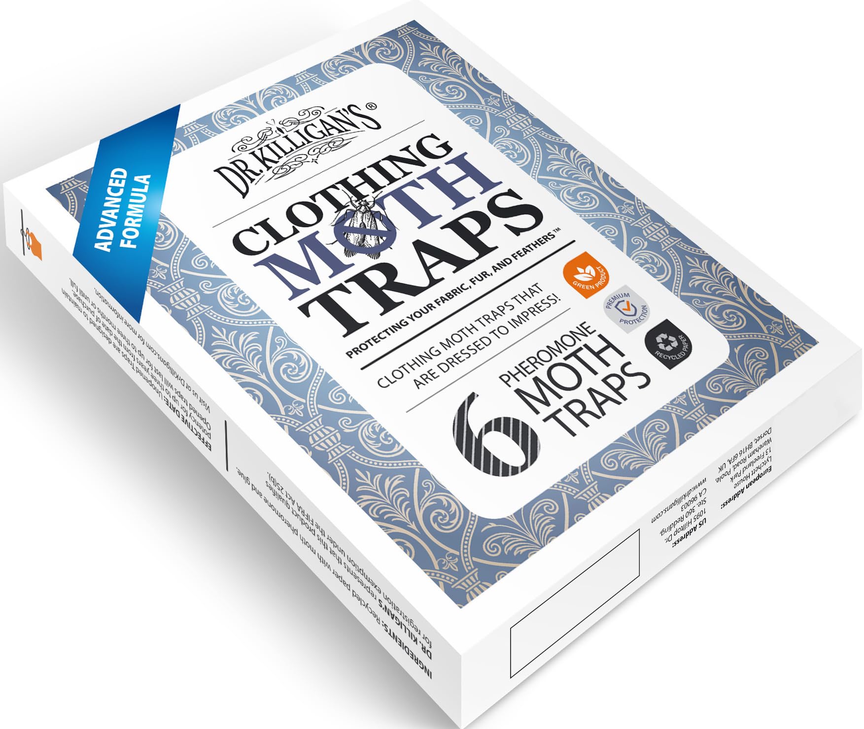 Dr. Killigan's non-toxic traps are safe around fur and wool.
