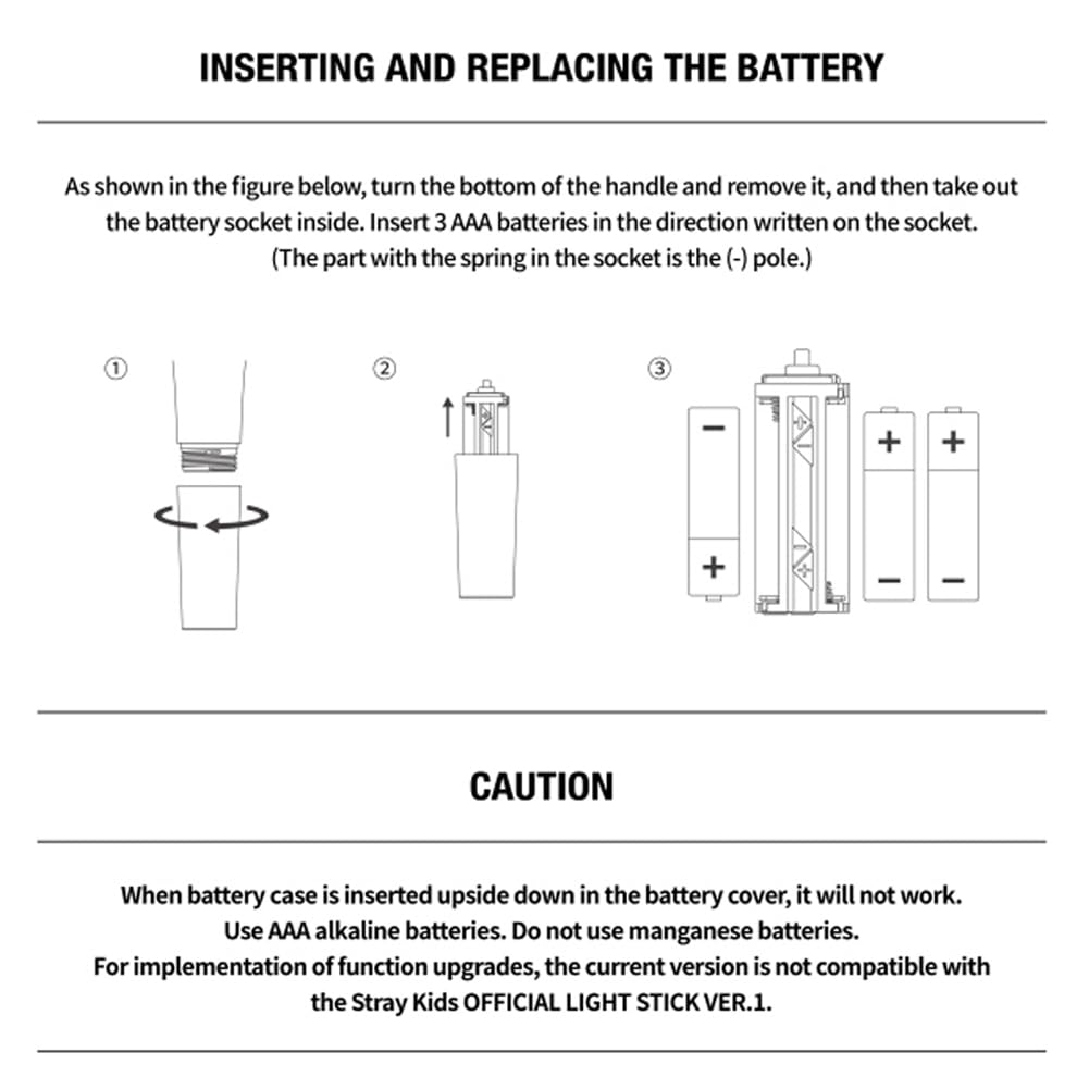 Light stick ready to connect with app and display colors.