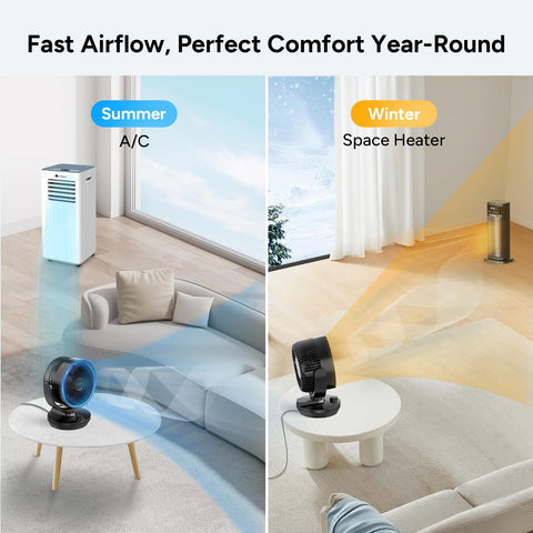 DR.PREPARE fan in-use bedroom setting shows quiet comfort and fresh air.
