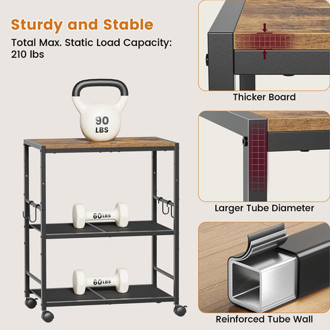 Draelibor plant-shelf kitchen-cart adding greenery to living spaces