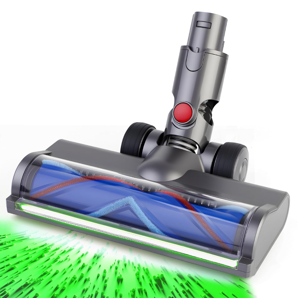 Drajia dust-detection brush head with LED green light reveals hidden dust on floors