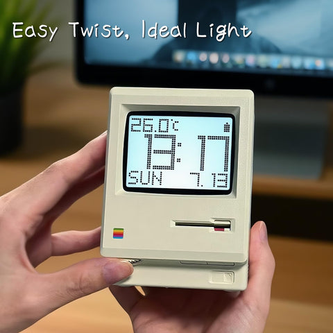 Dralaw Maclock accessories kit includes floppy disk holder, stickers, USB-C cable, and manual.
