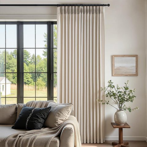Drapenova 84 inch length curtains provide full coverage and privacy.
