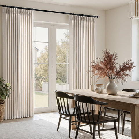 Includes hooks and rings for easy sliding and simple installation.