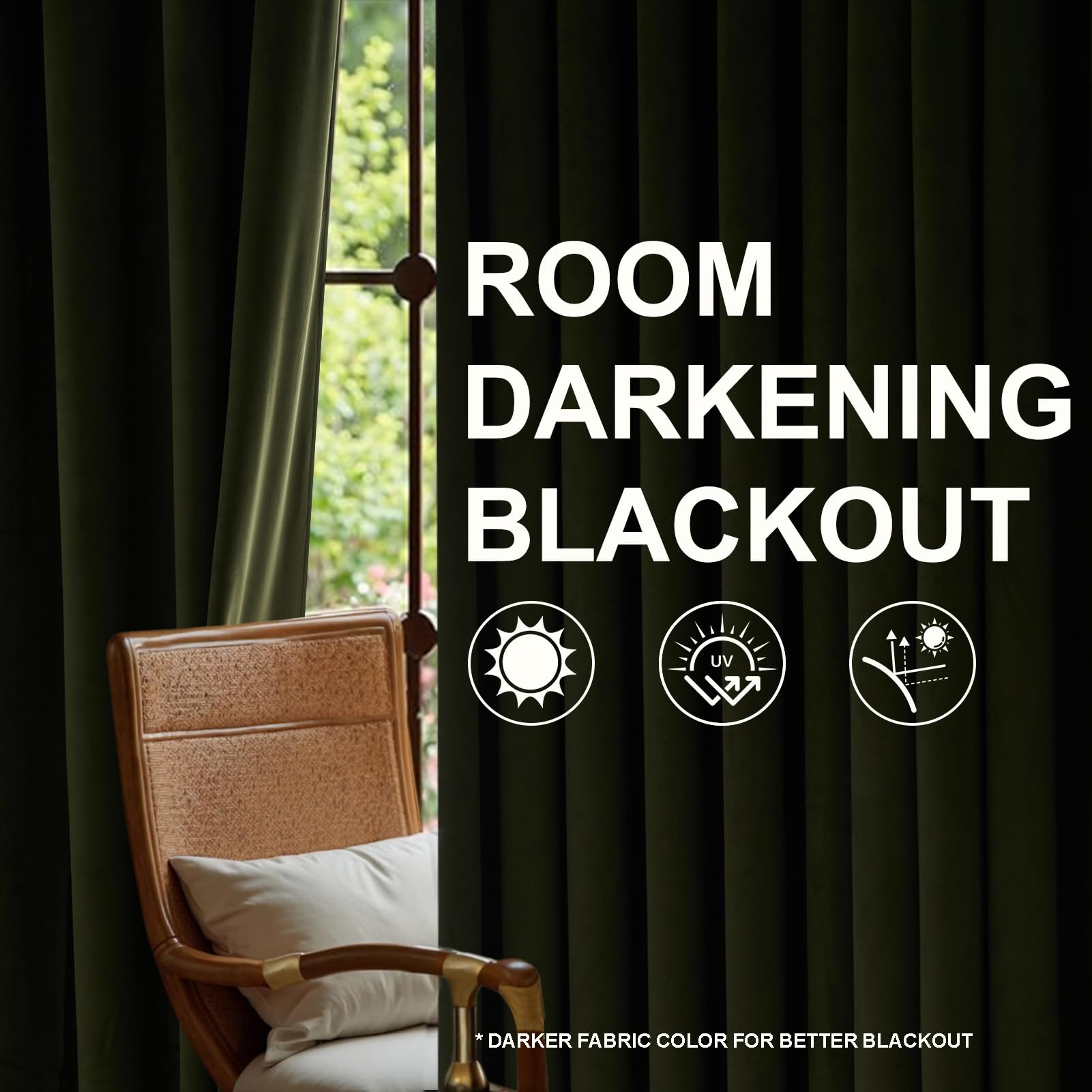 Drapenova light control and privacy benefits demonstrated by shading effect.