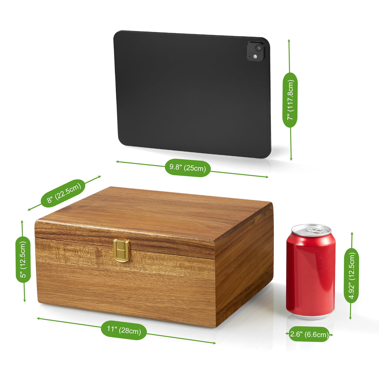 DRASTAR hinged lid box ideal for jewelry and small items with dust protection
