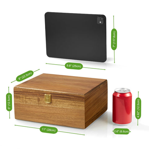 DRASTAR hinged lid box ideal for jewelry and small items with dust protection