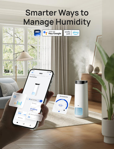 DREO HM755S app control interface for smart scheduling.