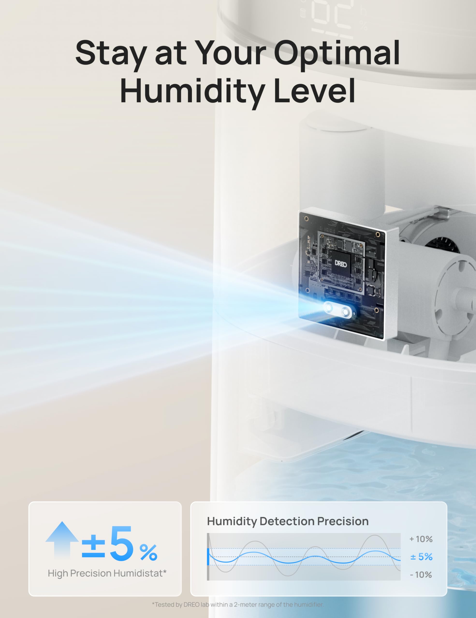 DREO HM755S remote control enables convenient operation from anywhere.