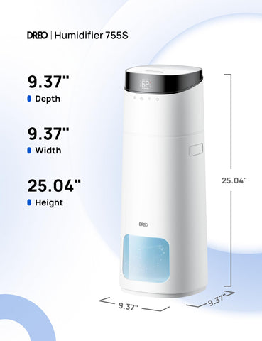DREO HM755S scale-inhibitor cartridge helps keep the water clean.