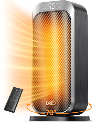 DREO Quiet Space Heater with remote control for adjustable warmth