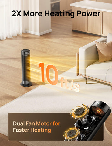 DREO space heater remote control allows convenient adjustments from anywhere
