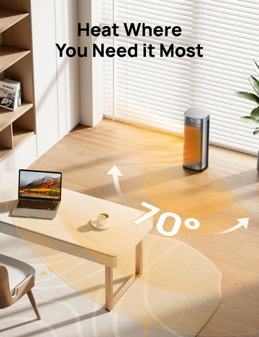 DREO space heater remote control for convenient temperature adjustments