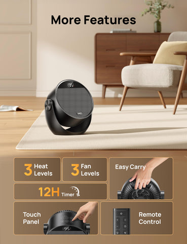 DREO three-modes-three-fan-settings shows flexible comfort options
