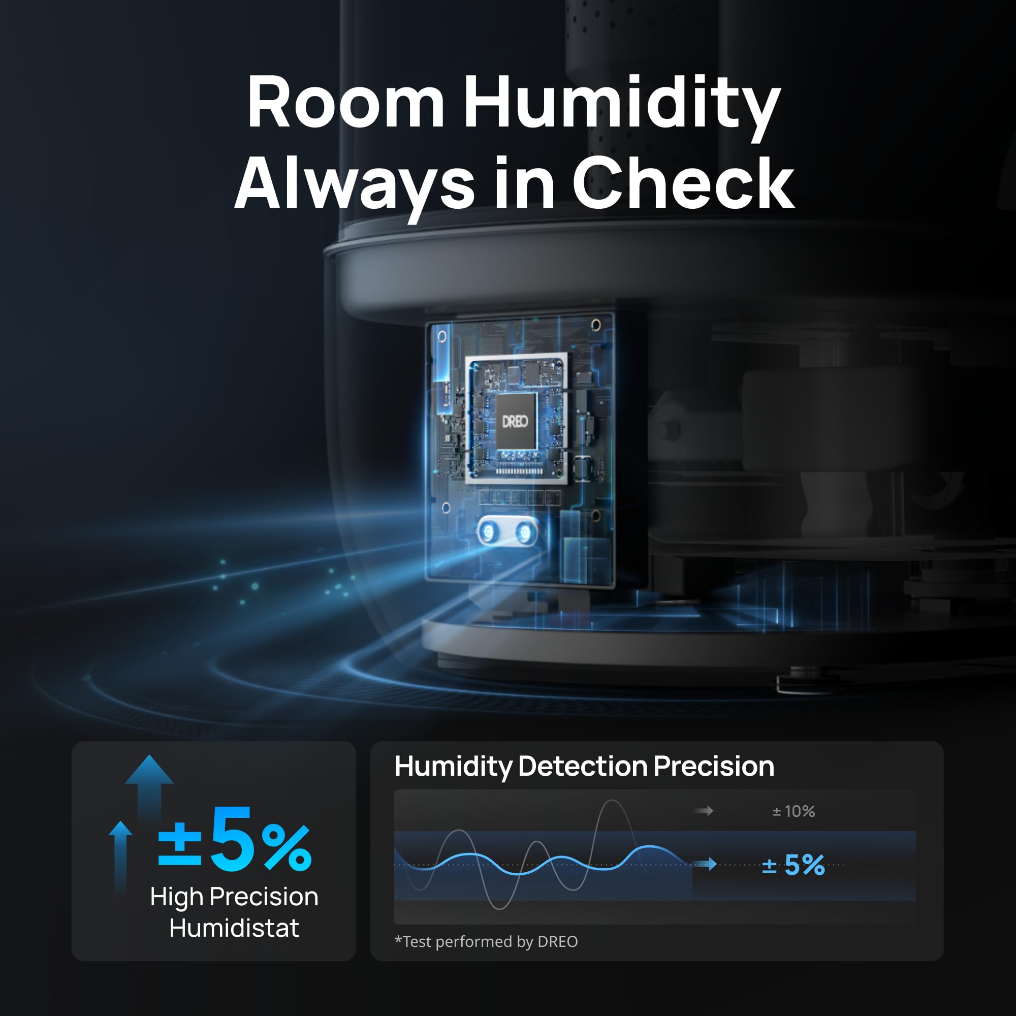 DREO humidifier app control for remote operation and convenience.