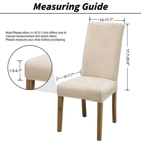 Machine washable cream dining chair cover maintains color and softness