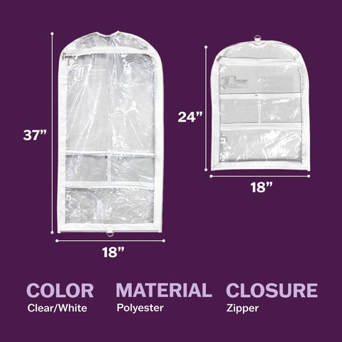 Dream Duffel clear bag with accessory pocket for small items and cards.