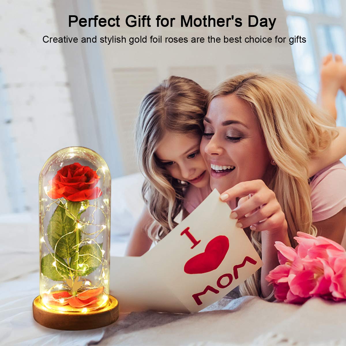 Dream of Flowers glass dome rose decor enhances living spaces elegantly.