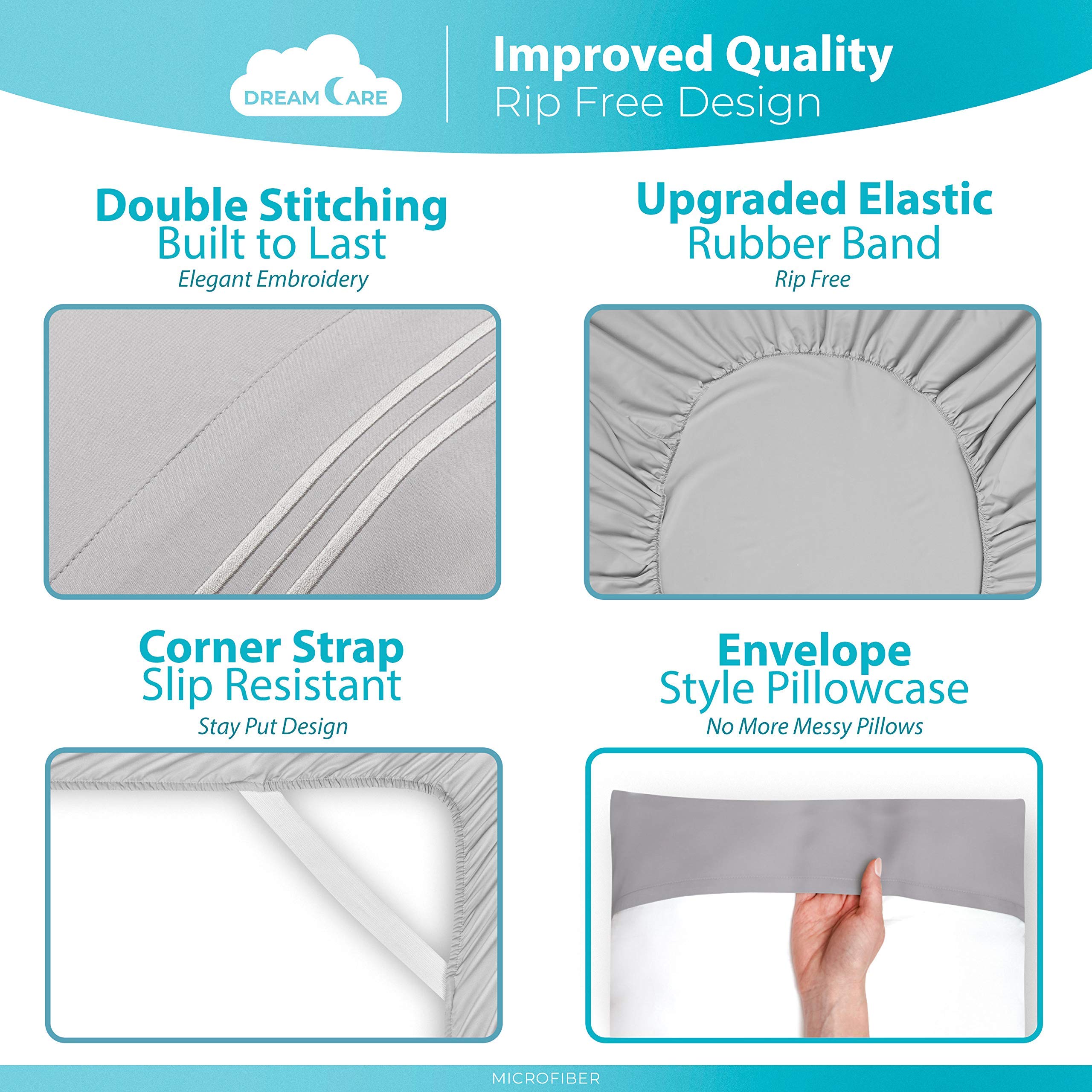 DREAMCARE easy-care microfiber fabric ready for fast washing.