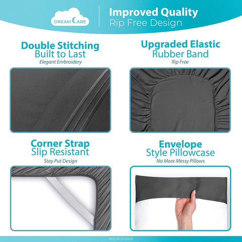 DREAMCARE easy-care microfiber sheets dry quickly and resist fading
