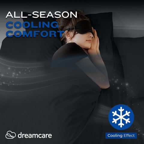 DREAMCARE flat sheet and pillowcases feature a smooth, hotel-grade finish.