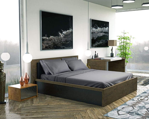 DreamCare gray hotel quality bedding adds a luxe, breathable look to any room.