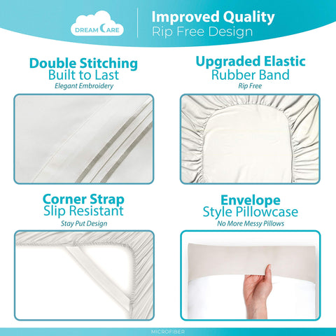 Care instructions image shows gentle wash and quick drying.