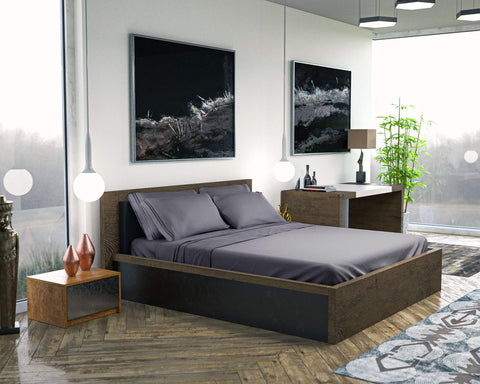 DREAMCARE king sheets gray color enhances bed decor and coordination.