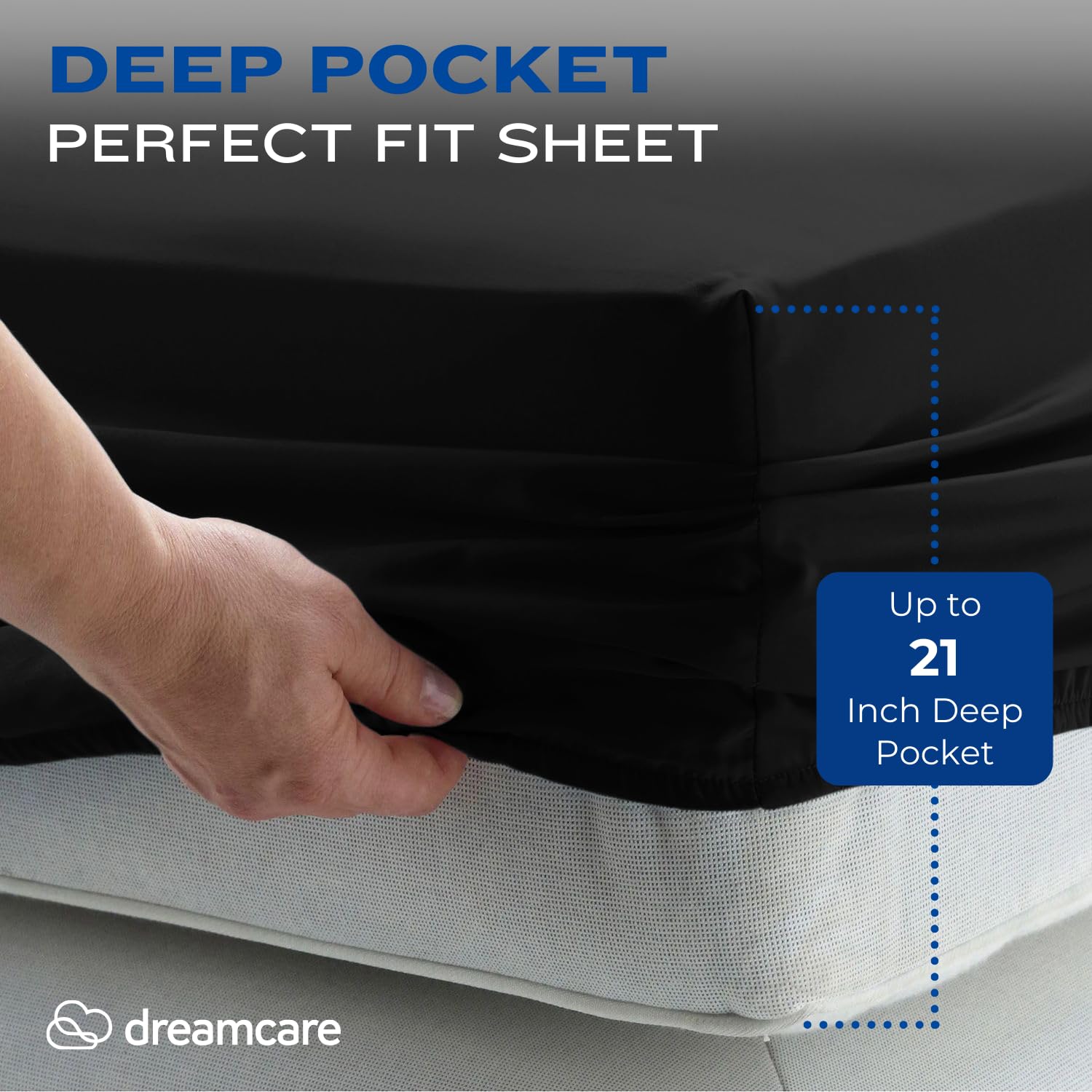DreamCare fitted corner elastic strap keeps sheets in place