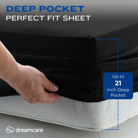 DreamCare fitted corner elastic strap keeps sheets in place
